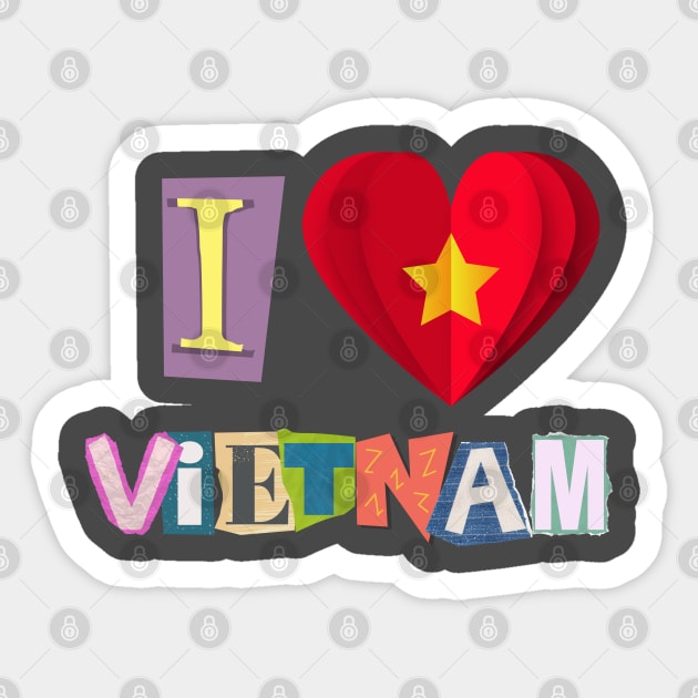 I love Vietnam Sticker by Studio468